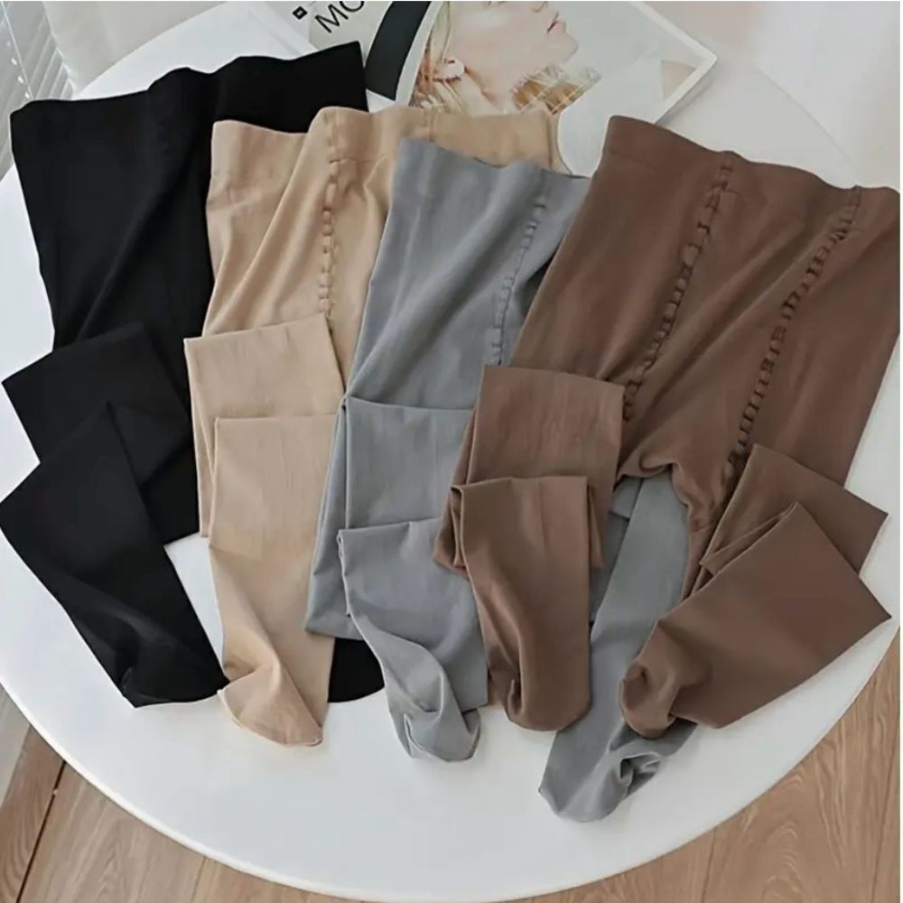 Solid Tights - 4 pack: Black, Beige, Gray, Brown - Picture 2 of 6